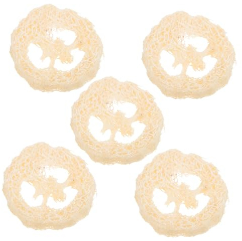 VALICLUD Jabonera Esponja Vegetal 5 Piezas 6-7 Cm Base De Jabón De Lufa Para Baño Organizador De Jabón Antideslizante