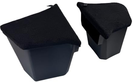 BedEuu Para Tesla New Model Y 2025 Launch Juniper 2025+ - Caja de almacenamiento lateral del maletero trasero con tapas flocadas o TPE y cordón (flocado)
