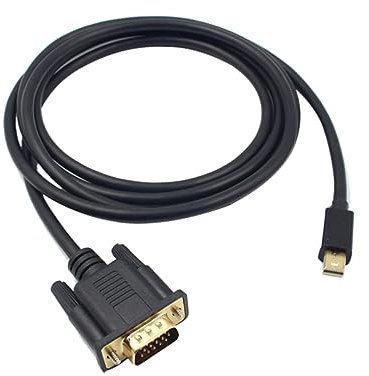 Tofficu 1.8m Cable Adaptador Mini Vga De Conector Mini Displayport para Monitores Vga Oficinas o