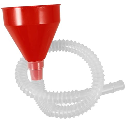 WEKADRIN Imbuto per Olio con Tubo Flessibile e Filtro Imbuto e Carburante in Plastica Spessa per Auto e Bocca per Rifornimento Veloce e Sicuro