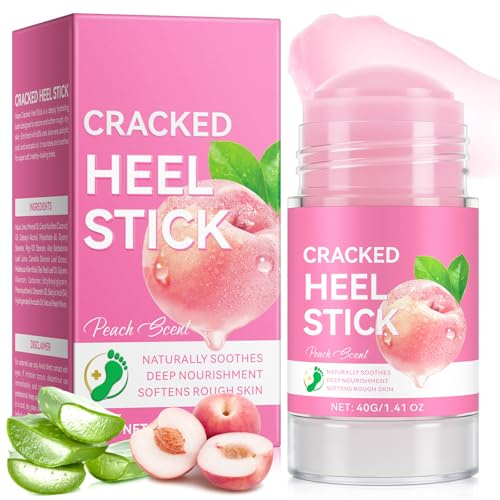 Fußcreme mit 60% Urea für Sehr Trockene, Raue und Rissige Haut, Urea Creme 60 Prozent für Ellenbogen, Knie, Füßen & Händen, Fußpflege Fusscreme(1PC Pfirsich, 40G)
