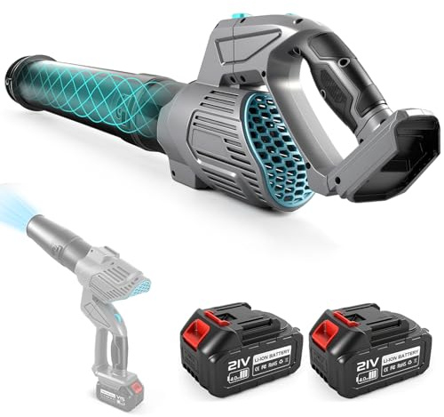 panthem Akku Laubbläser kabellose Mini Gebläse Klein bläser Luftgebläse | mit 21V 4,0A für Makita 18v Rasenpflege Laubblasen Elektrisch Luftbläser zum Wegblasen von Laub, Schnee