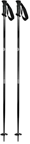 5th Element Shadow Ski Poles – Lightweight Aluminum, Adjustable Strap, Durable Winter Sports Poles (Black/Silver, 115cm)