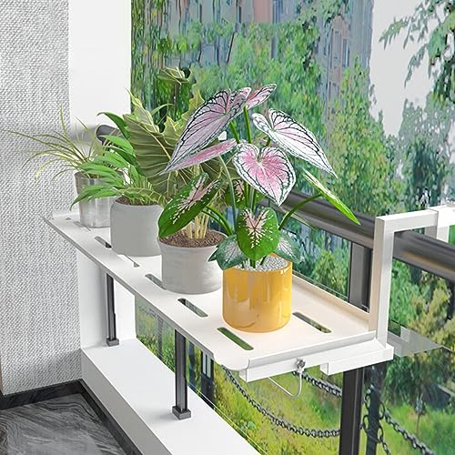 Verstellbarer klappbarer Wandtisch für Balkon & Terrasse, platzsparende Werkbank für Essen im Freien & Entspannung, stabile Unterstützung, 60-120 cm