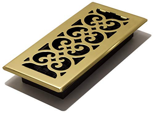 Decor Grates 4-Inch by 10-Inch Scroll Floor Register, braun, SPH410, 29.21 x 13.97 x 3.51 cm