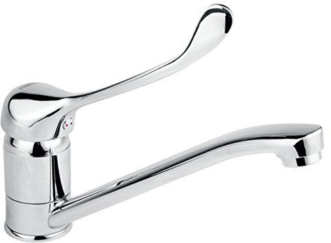 Medizinische Küchenarmatur Wasserhahn mit langem Hebel, schwenkbar, für Spülen in Arztpraxis Klinik und empfindlichen Bereichen