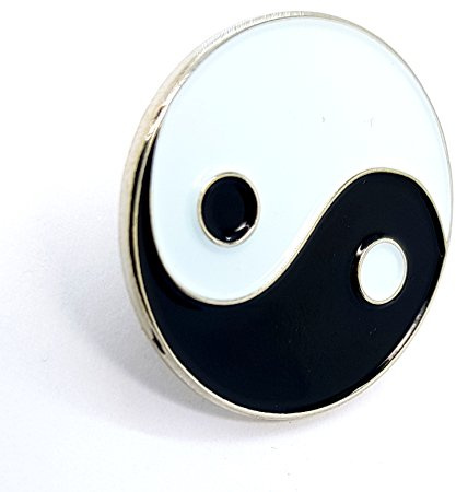 Yin Yang (Yingyang Ying Yang) Tajitu Symbol Metall Emaille Pin Anstecker Brosche