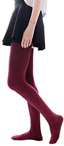 Bakicey Damen Kniestrümpfe Socken Overknee Strümpfe, Mädchen 80cm Strumpfhosen Baumwollstrümpfe Stützkniestrümpfe Gestrickte Strick Socken Hoch Über das Knie Lange Socken Winter Strümpfe (Rot)