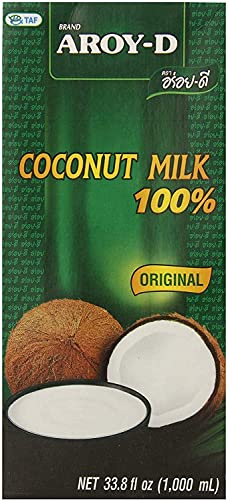 Aroy-D Coconut Milk 2 Pack , no preservatives 2 Pack 2 x 1L