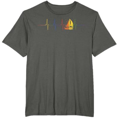 Geschenk für Segler LGBT Herzschlag Segeln T-Shirt