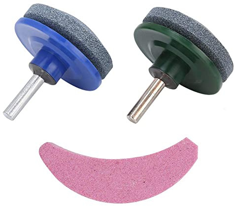 3 pièces/Ensemble Aiguiseur de Lame de Tondeuse à Gazon, Tondeuse à Gazon Universelle Tondeuse à Gazon Kit d'affûtage de Lame de Meulage Outil de Pierre d'affûtage Accessoire de Jardin