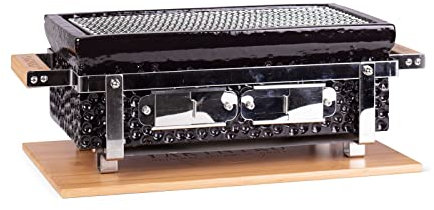 YAKINIKU Shichirin Ceramica Rettangolo in acciaio inossidabile