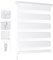 Sekey Doppelrollo Klemmfix ohne Bohren für Fenster, Doppelrollo 130 cm breit, Duo Rollo Jalousie Sonnenschutz, 130x150cm, Weiß