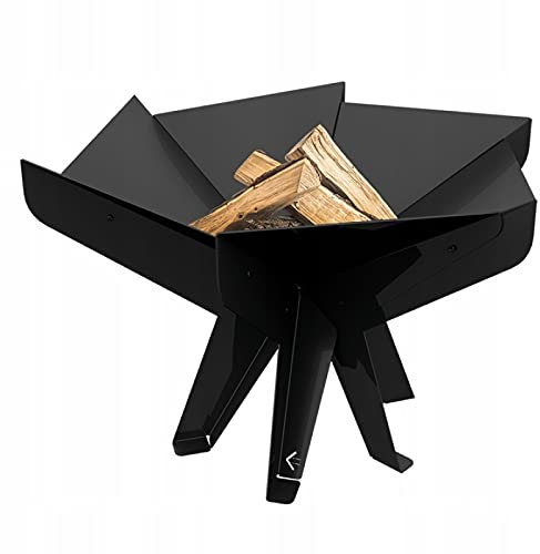 Feuerschale Feuerstelle Garten Terrasse Modern Lagerfeuer Stahl 66x57,2x41,9 cm