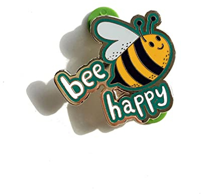 Esland Bienen-geliebt/freundlich/glücklich Emaille-Anstecknadel – Liebliches Bienen-Kuschelherz, Selbstliebe & Zuneigungs-Token, passendes Freundschaftsgeschenk, niedliche Anstecknadeln für Jacken