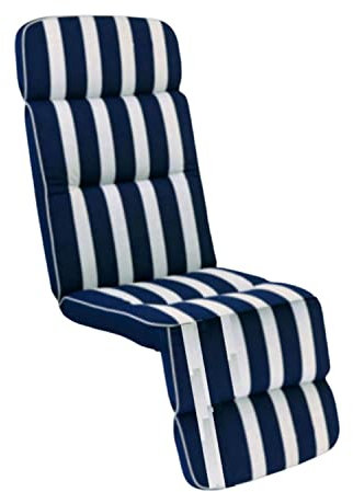 KETTtex EXKLUSIV Auflage Relaxliege blau gestreift I Gartenliege Polster 175x50x9cm I KTH3 Liegenauflage weich & robust I Wetter- & formbeständige Liegestuhl-Auflage I pflegeleichtes Liegekissen