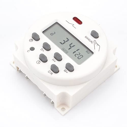 Ziyan Digitale Zeitschaltuhren DC/AC 12V 16A LCD Display Programmierbar Timer Schalter