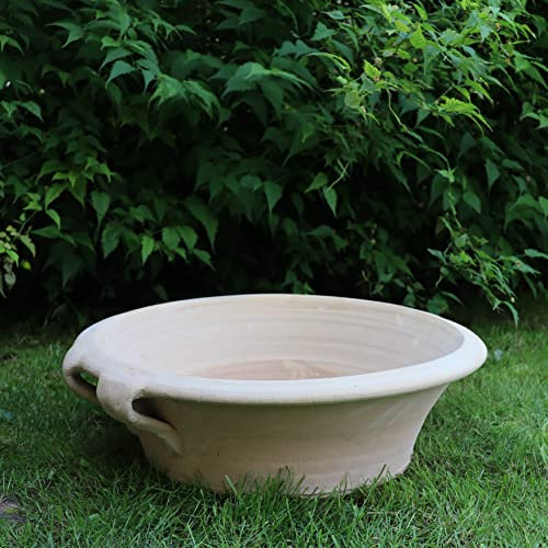 Palatina Werkstatt Crocus - Vaso per piante in terracotta, 40 cm, pezzo unico realizzato a mano, ideale per il giardino e gli esterni