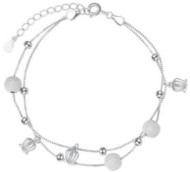 Modisches S925-Blumen-Armband Für Damen – Elegante Armreifen Mit Maiglöckchen-Anhänger. Charm-Chic-Schmuck, Damen, Verstellbare Doppelschicht-Armbänder, Trend-Accessoires, Geschenke, Verstellbar