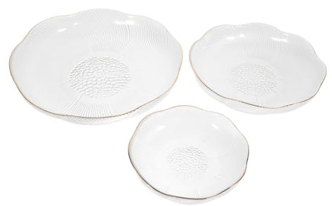 Healvian 3stücke Glastabletts Für Dessert Snacks Und Schmuck Transparent Leicht Zu Reinigen Für Party Küche Und Wohnzimmer