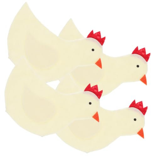 Alipis 4piezas Bolsas para Huevos De Pascua Forma De Pollito Soportes Decoración para Mesa De Fiesta