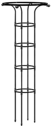 Rankhilfe Obelisk aus Kunststoffbeschichtetes Metall, Ranksäule Witterungsbeständig Freistehend f. Kletterpflanzen u. Rosen, 155 x 25 cm