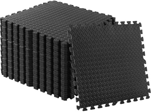 Pamatio Schutzmatten Bodenschutzmatte Fitness Matte Sportmatte, 4er Set, 60 x 60 cm, (1.4m²) Eva Puzzle Sportgeräte Matte, Yogamatten Trainingsmatten Gymnastikmatte Fitnessstudio