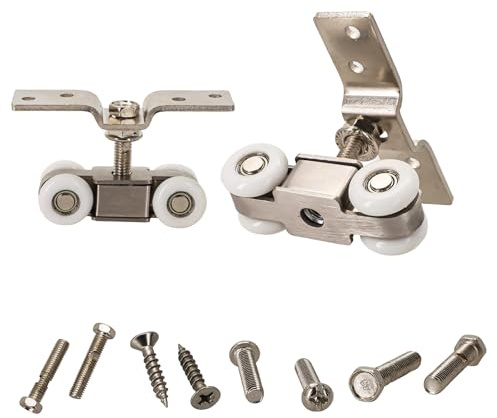VersaGenius Kit de quincaillerie en acier pour porte coulissante élégante et fonctionnelle pour salle de bain
