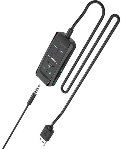 Vdaxvme Carte son externe USB avec surround virtuel 7.1 pour les jeux, gestion facile du son pour casques/micros