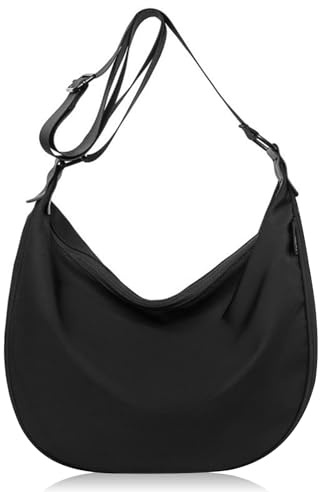 JXAXD Damen Halbmond Crossbody Bag mit Verstellbarer Schultergurt - Wasserabweisend Large