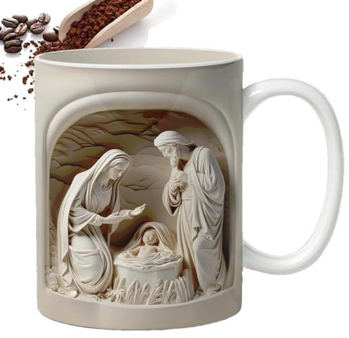 Weihnachten Becher - 350ml Tasse Zu Weihnachten | Kaffee Teegläser Trinkgläser Kaffeeglas | Kaffeetasse Für Und Mädchen | Becher Mit Griff Für Die Kaffeebar In Der Küche Zu Hause
