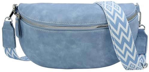 Jennifer Jones - Höftväska snygg Midjeväska lätt Axelväska Crossbody Bag Sling Bag Sport Resor Fritid - Blå