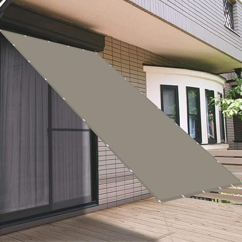 Toile d'ombrage Voile Ombrage Pergola 3 x 4 m Rayons UV à 98% Voile d'ombrage Pare-Soleil avec Œillets pour Balcon Terrasse et Jardin, Taupe