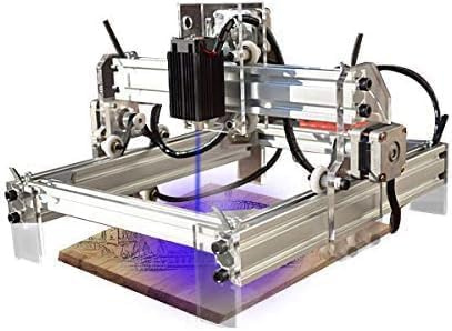 Machine de Gravure Laser Modèle de Table 12V USB Machine de Gravure Laser Fraiseuse Machine de Découpe Laser Convient pour Cuir, Bois, Plastique, 20 * 17cm 500mW DIY Imprimante Marquage d'image Logo