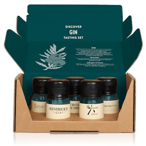 Drinks by the Dram Gin Discovery Set - 5 x 3cl Drams of Craft Spirits - Gin Gift Set with Expressions from Across the Globe