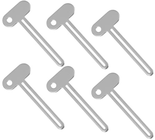 IWOWHERO 6pcs Metal Toothpaste Tube Squeezer Tool for Bathroom and Travel Tube Roller for Toothpaste Glue Creams and Cosmetics Use Squeezer