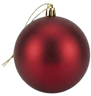 20 cm stor mörkröd julgranskula PVC okrossbar matt finish julbollar prydnad – festlig julgran hängande dekorationer, rund prydnad för semester heminredning