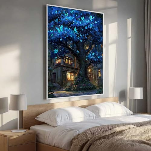 5D Pintura Diamante Adultos, Mariposa Animal Diamond Painting Adultos Kit, Kit Pintura Diamante Niños, DIY Cristal Art Diamond Painting Para Navidad Decoración De Pared 90 x 120cm PjY3544 X-S
