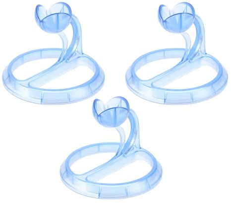 ERINGOGO Espositore a Cubo da 3 Pezzi con Base Rotonda - Supporto per Cubo Puzzle in Plastica per La Presentazione di Giocattoli - Piedistallo Rialzato per Modelli di Mensole Domestiche Blu