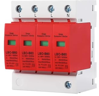 Dispositivo di protezione da sovratensione AC SPD Bassa tensione Distribuzione Dispositivo di protezione da sovratensione domestica 4P 30KA~60KA Modulo interruttore 1 PZ(4P 275V AC,10-20KA(Orange))