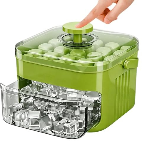 Ice Mold Double-Layer 50 Cavity Portable Non Stick | Ice Molds Box for Daily Life Kitchen Pool Picnic Camping Vacation Beverages Whiskey Cocktails Sodas Juices Yogurt Lemonade
