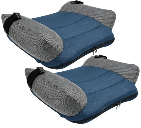 2PCS aufblasbarer Sitzerhöhung, 19 x 15 Zoll Komfort-Auto-Sitzerhöhung, rutschfestes Netz, tragbar für Zuhause/Auto/Reisen