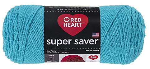 Red Heart Super Saver Yarn-Turqua, Acrylic, 11.67 x 27.4 x 11.67 cm