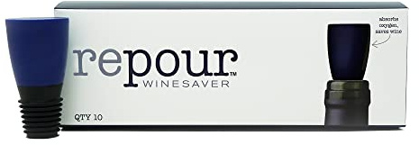 Repour Wine Saver and Stopper - Removes Oxygen, Preserving and Keeping Wine As Fresh As The Day The Bottle Was Opened (10-Pack)
