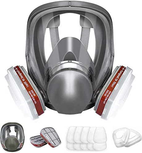 ANUNU Full Face Respirator 6800 full Respirаtor with 6001 Filter for Paint, Against Dust, Chemicals, Polishing, Car Spraying,Sanding, Cutting, Industry, Woodworking