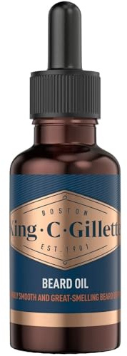 King C. Gillette Bartöl Mit Pflanzlicher Argan-, Jojoba-, Avocado-, Macadamia- Und Mandelöl, 30 ml