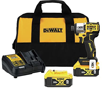 DEWALT Kit de destornillador de impacto de 3 velocidades MAX* XR de 20 V (DCF845P2)