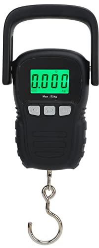 Escala Colgante Digital De 50 Kg, Escala De Gancho Electrónica De Mano De 0-50 Kg Grillete De Acero Inoxidable A Prueba De Agua Escala De Grúa Pequeña Con Gancho En S