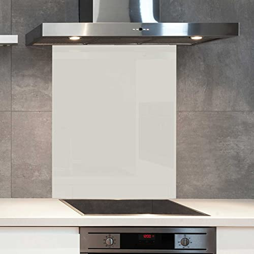 Premium 70 cm x 75 cm Dulux Spun Mohair Glass 6mm Kitchen Splashback Heat Resistant Toughened Polished Edges - Back Splash Back Coloured Hob Painted Tempered Splashback