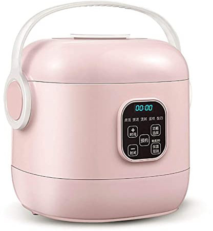 Cuociriso, Cuociriso Multifunzione da 2 Litri Mini Multicooker Portatile con Rivestimento Interno Antiaderente per Zuppe Porridge Carne Stufato Macchina per Torte E Yogurt Maker